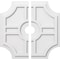 Ekena Millwork Haus Architectural Grade PVC Contemporary Ceiling Medallion, Two Piece, 22"OD x 3"ID x 7 1/4"C x 1"P CMP22HS2-03000 - alternate 1